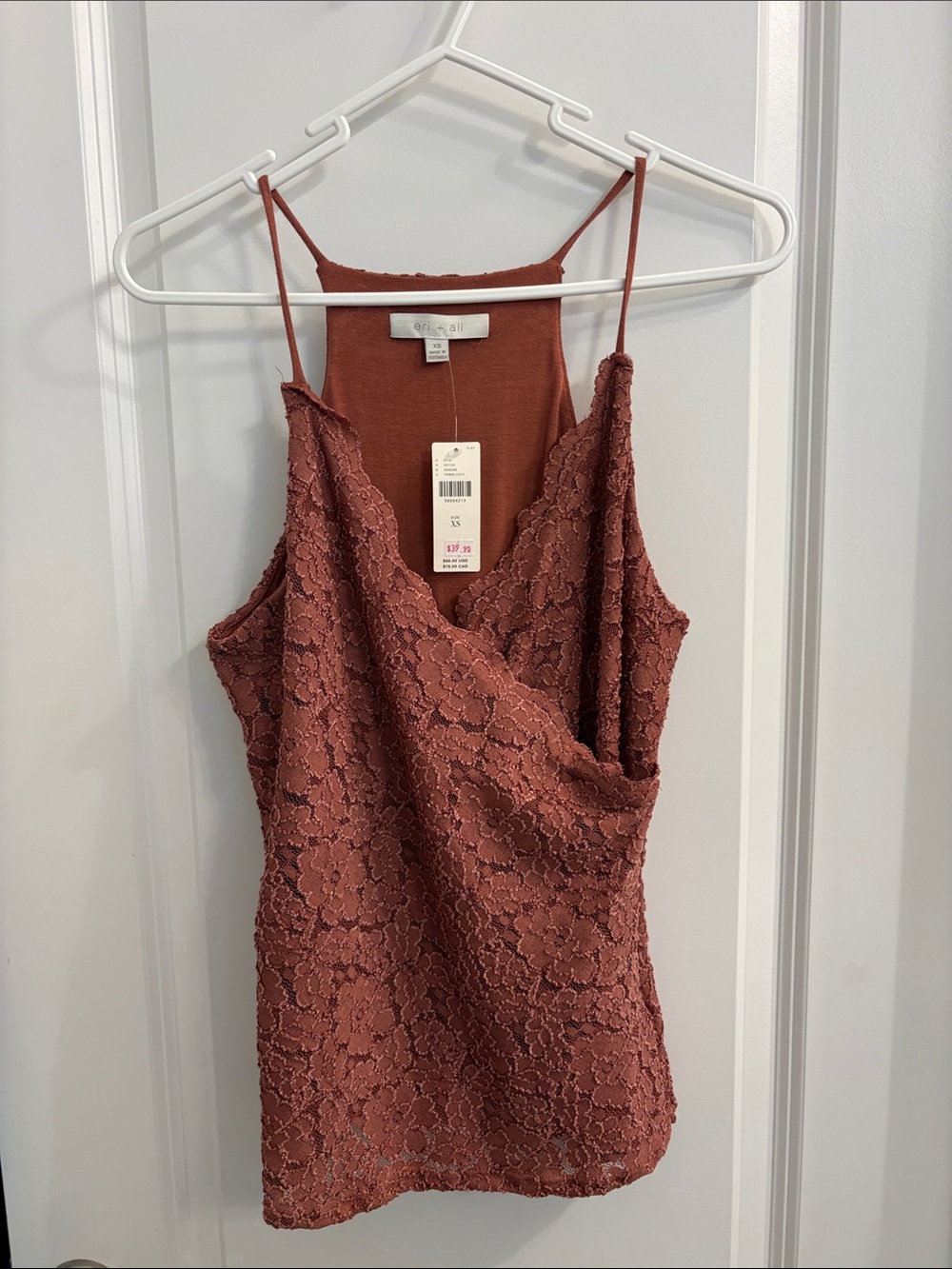 Anthropologie Rust Lace Camisole